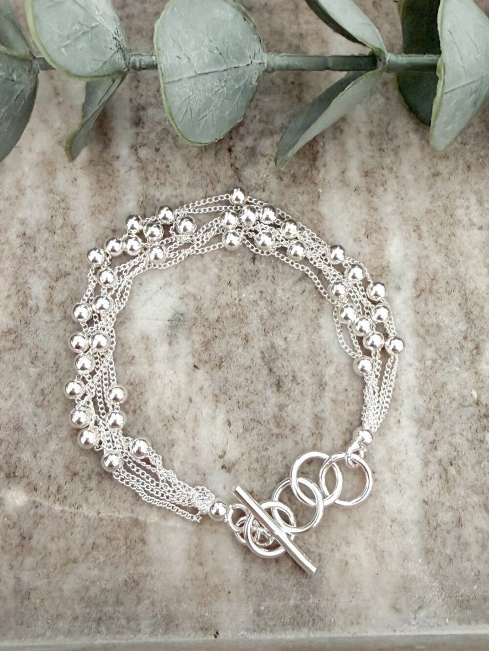 925 Sterling Silver Bead Bracelet 4 MM Ball Bracelet Bead Bracelet